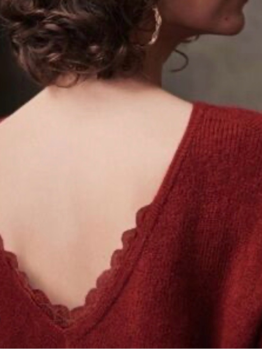 Sezane Nicky Sweater in Raspberry - Picture 2 of 9